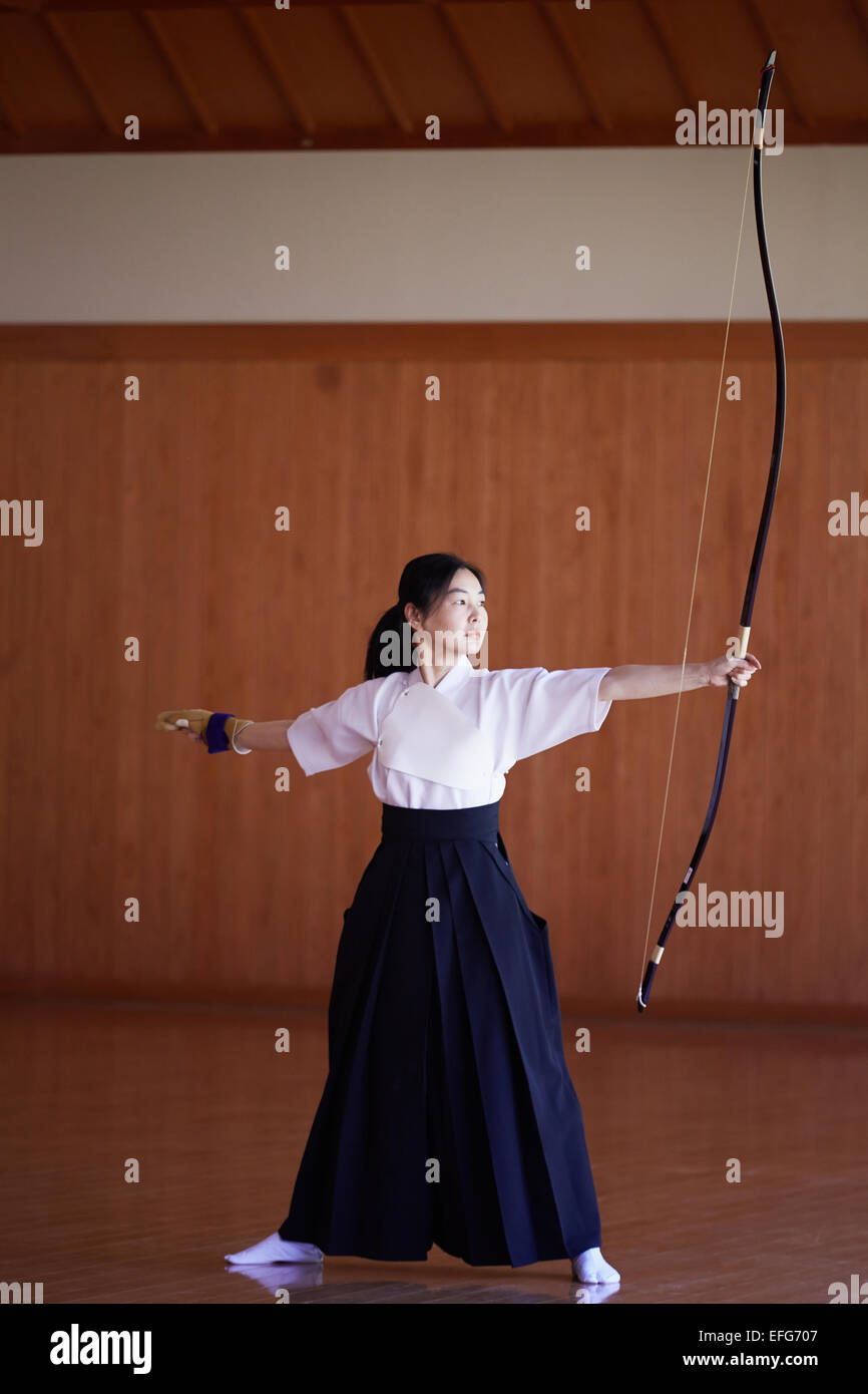 Tir à l'arc japonais, Tokyo, Japon Banque D'Images