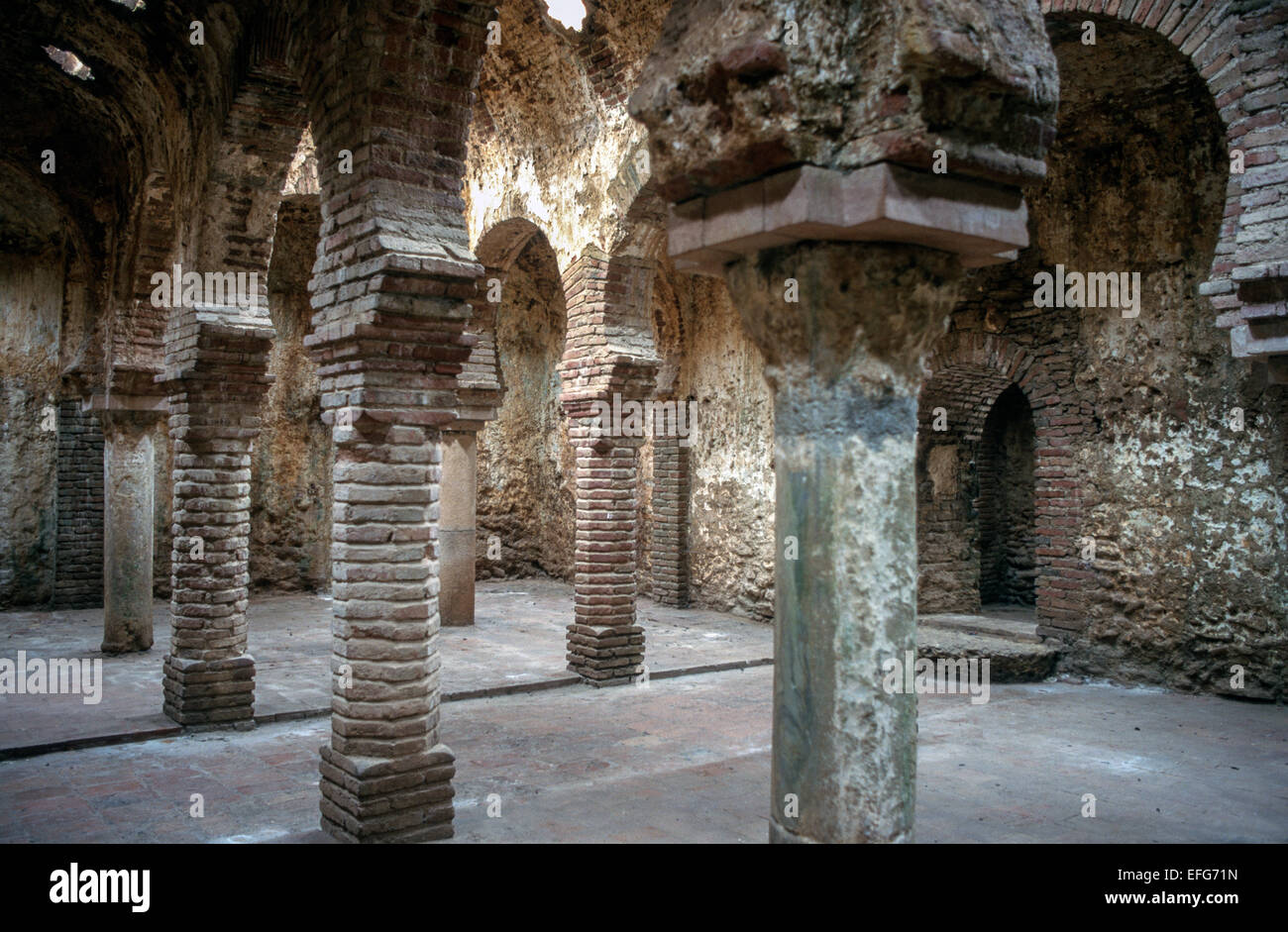 Bains maures de Ronda (13e siècle). La province de Malaga. L'Andalousie. Espagne Banque D'Images
