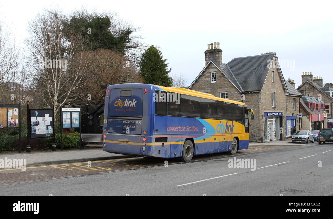 Coach citylink pitlochry scotland février 2015 Banque D'Images