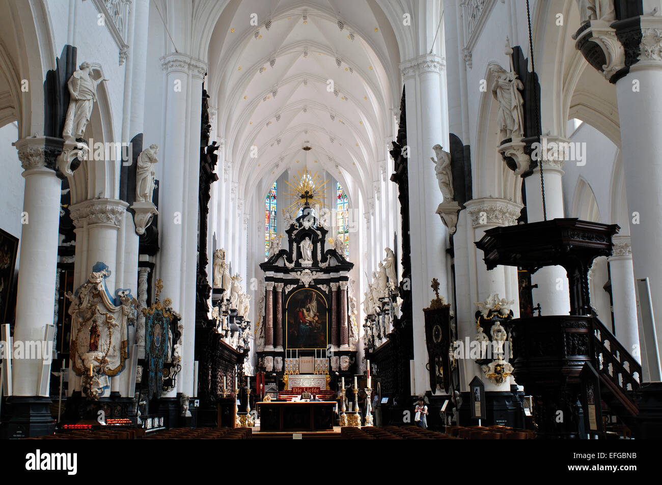 Belgique, Anvers. Église St Paulus Banque D'Images