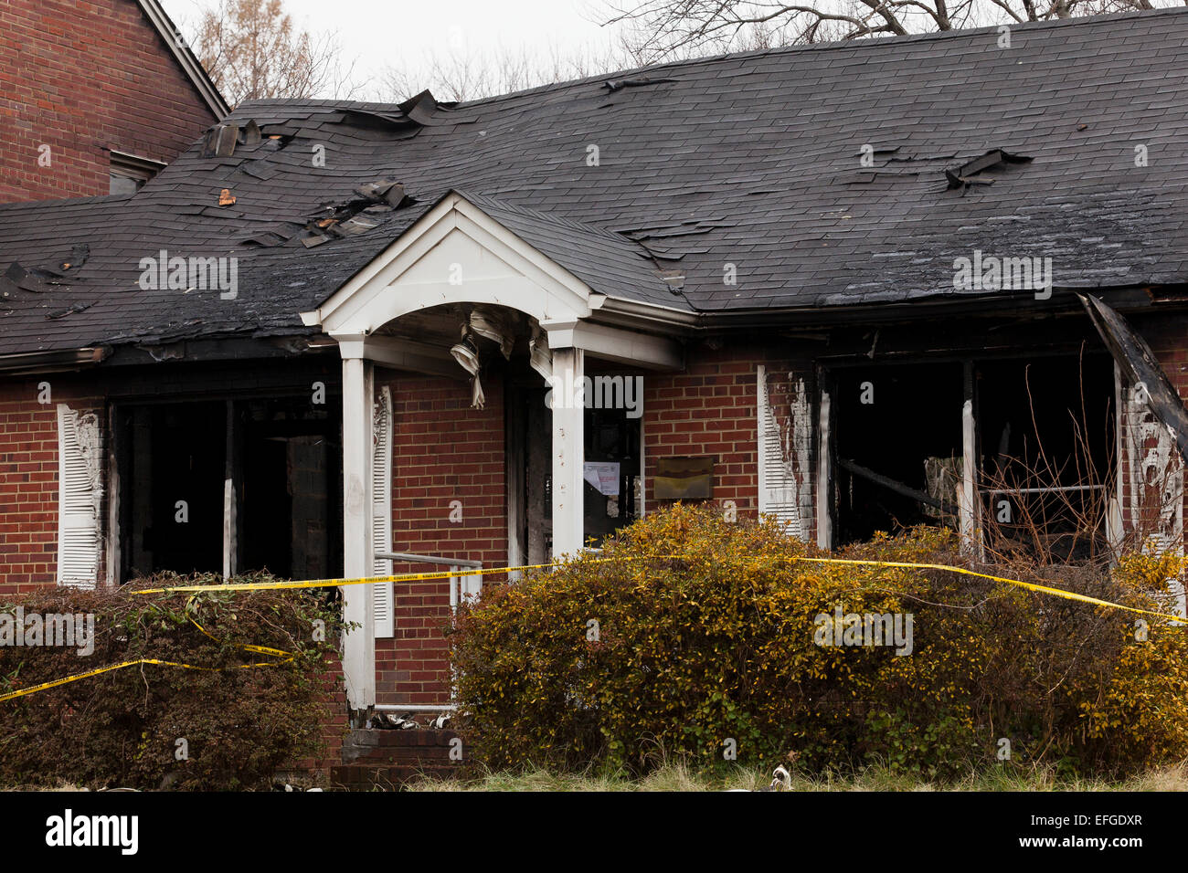 Incendie dégâts - USA Banque D'Images