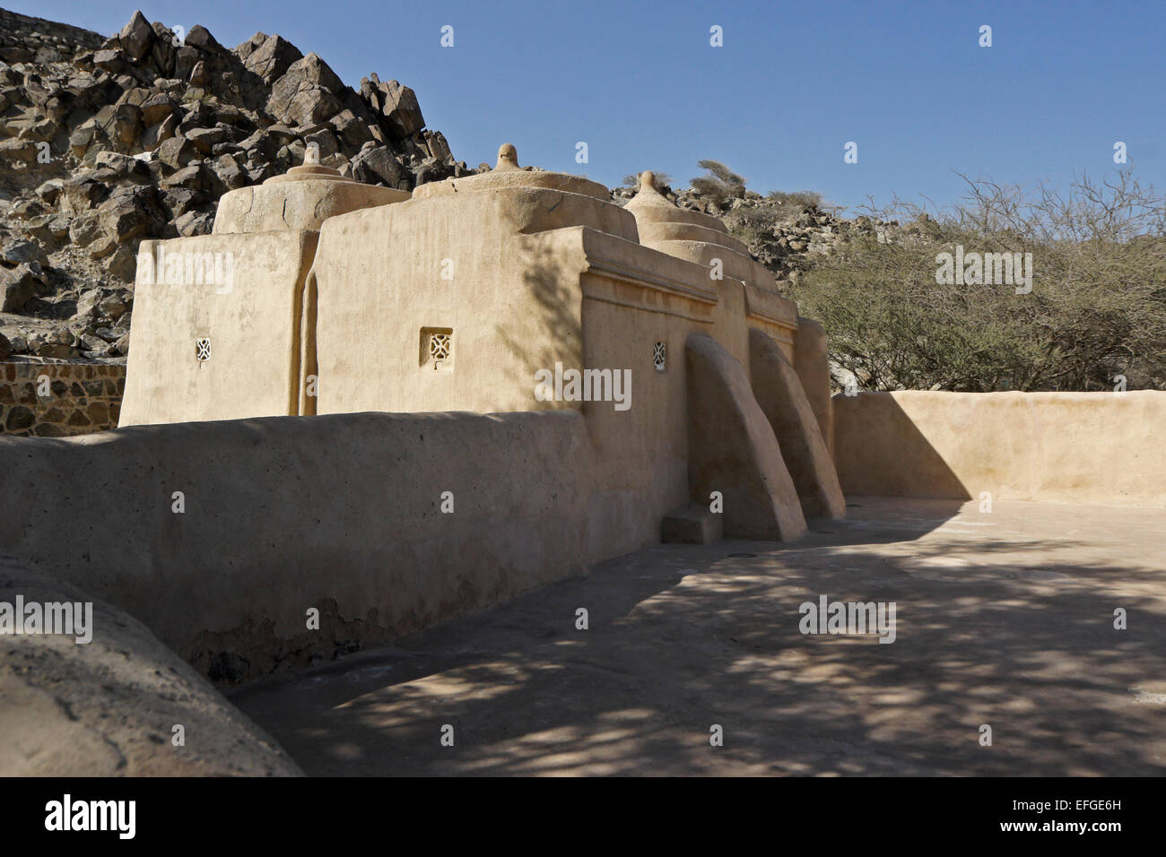 Al Badiyah (Bidyah, Bidiya) Mosquée, Abu Dhabi Emirats Arabes Unis Banque D'Images