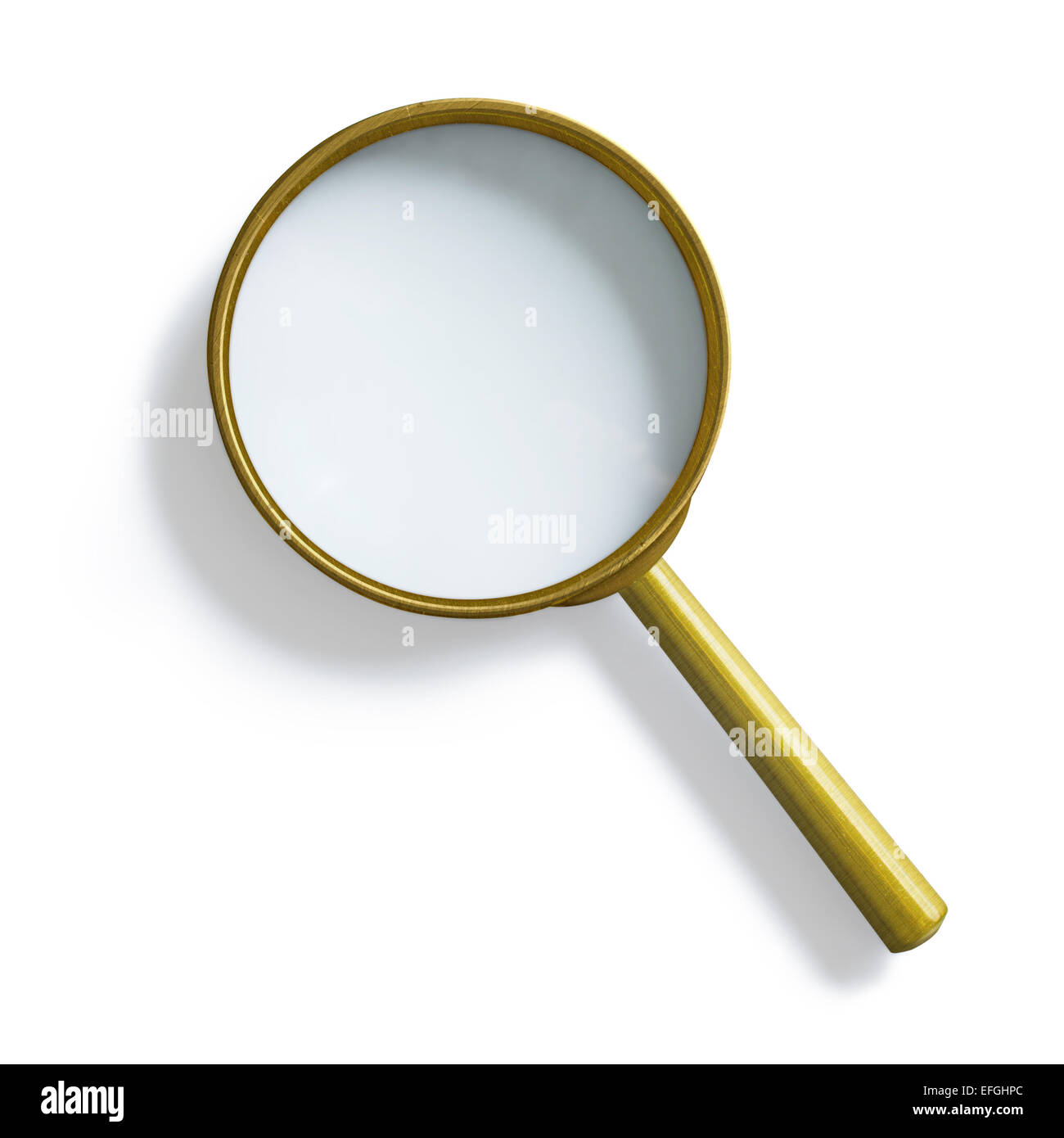 Loupe laiton vintage simple isolé avec chemin de détourage inclus Banque D'Images