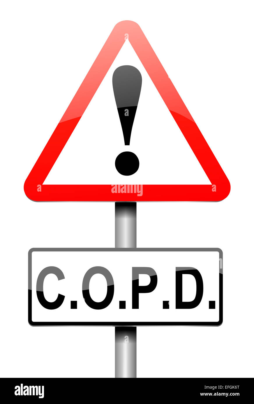 Concept de maladie pulmonaire obstructive chronique. Banque D'Images