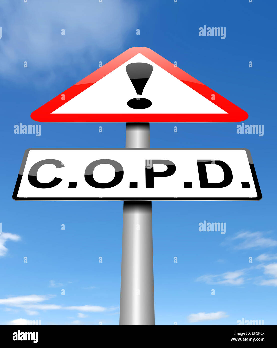 Concept de maladie pulmonaire obstructive chronique. Banque D'Images