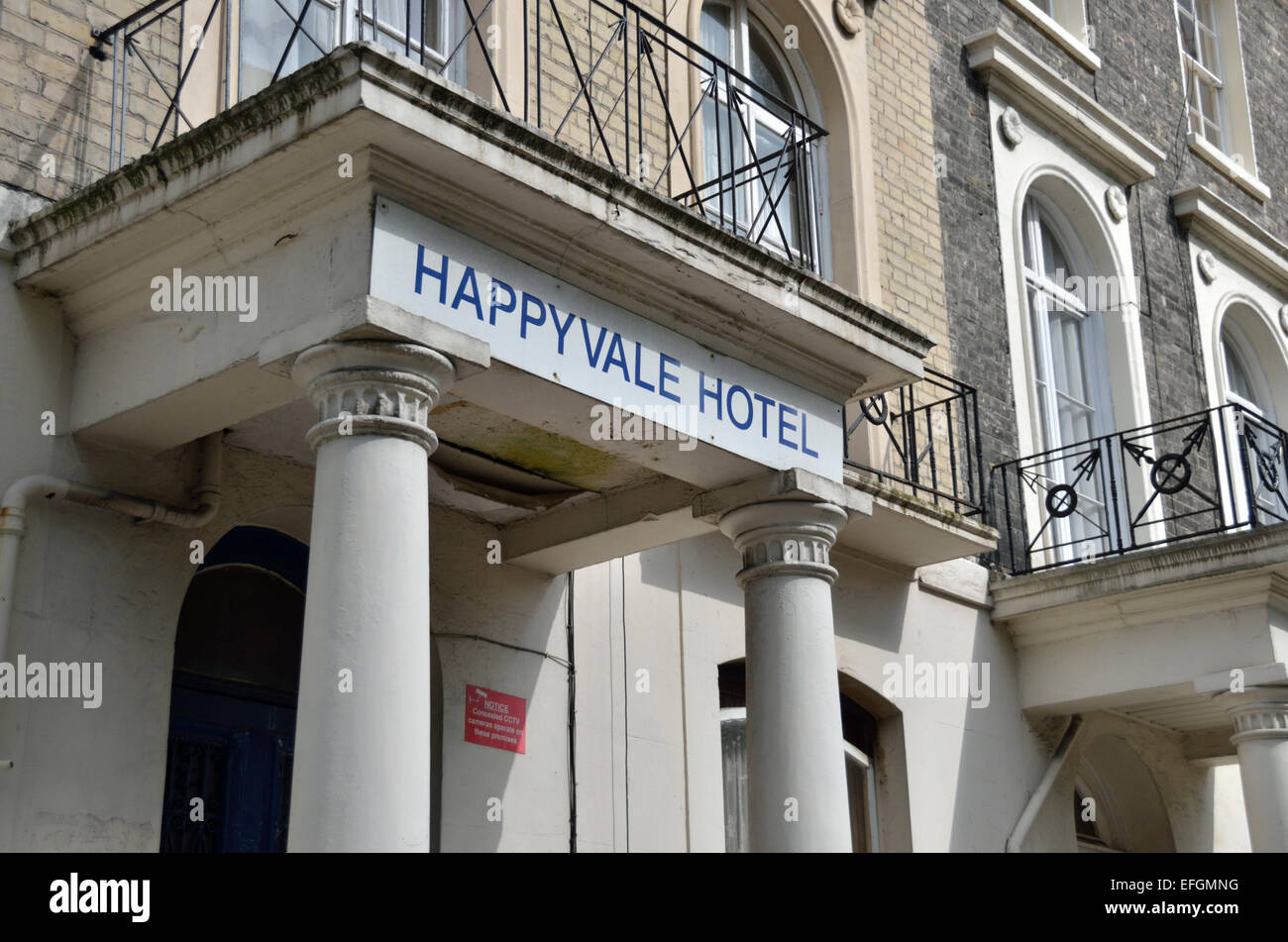 HappyVale dans l'Hôtel Mornington Crescent Harrington Square, London, UK. Banque D'Images
