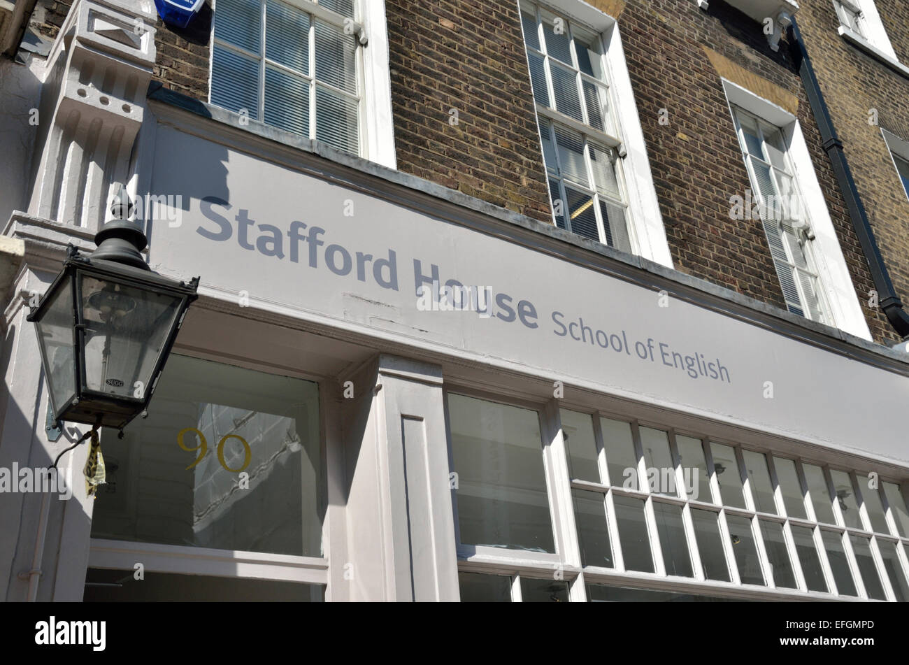 Stafford House School of English à Bloomsbury, Londres, UK Banque D'Images