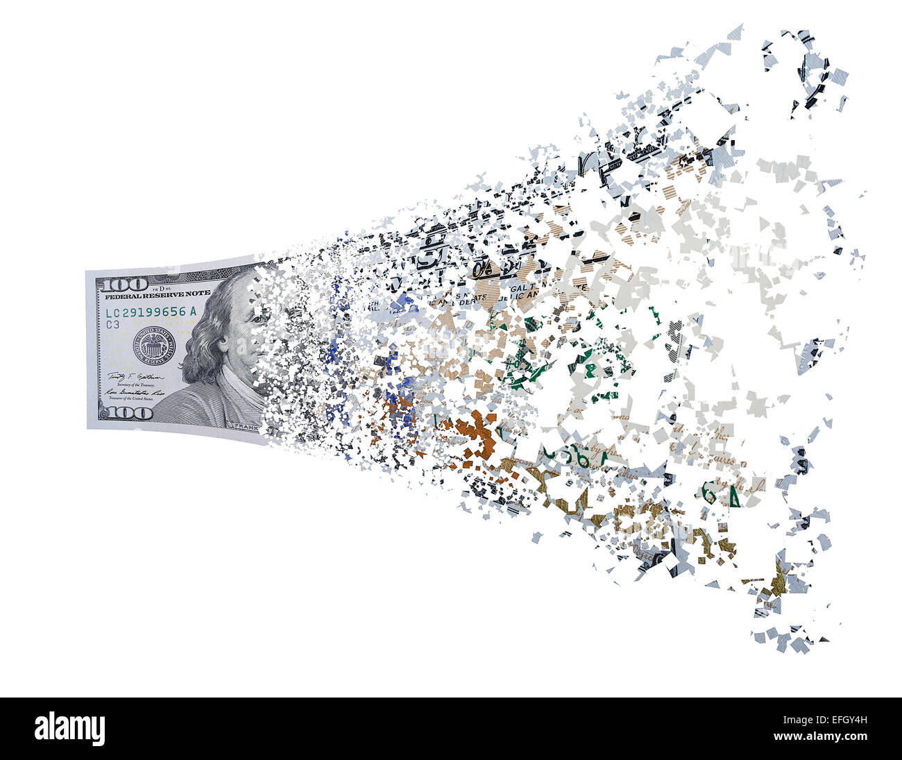 Hundred dollar bill divise Banque D'Images