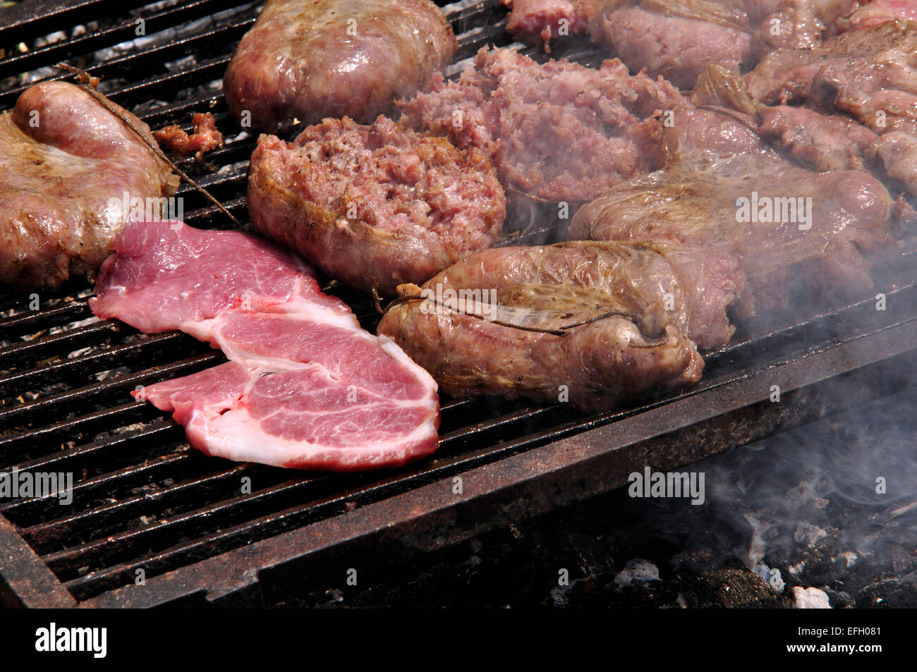 Steak grillé. Banque D'Images