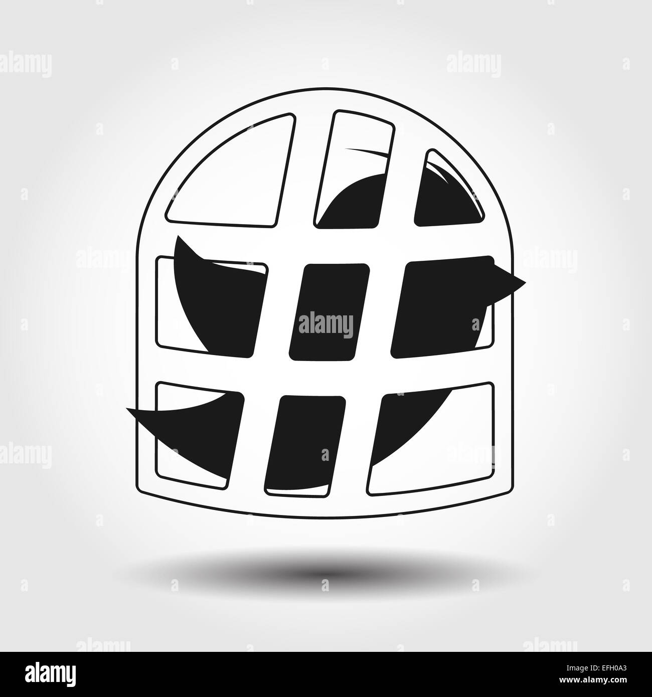 Icône de l'oiseau en vol isolé. Vector illustration Banque D'Images