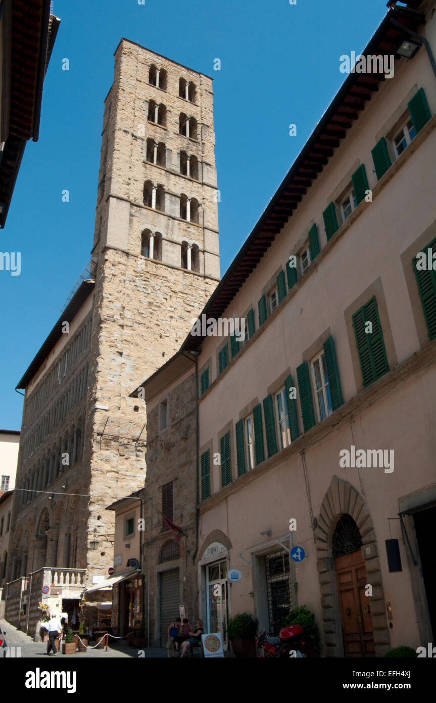 Italie, Toscane, Arezzo, Église Santa Maria della Pieve Banque D'Images