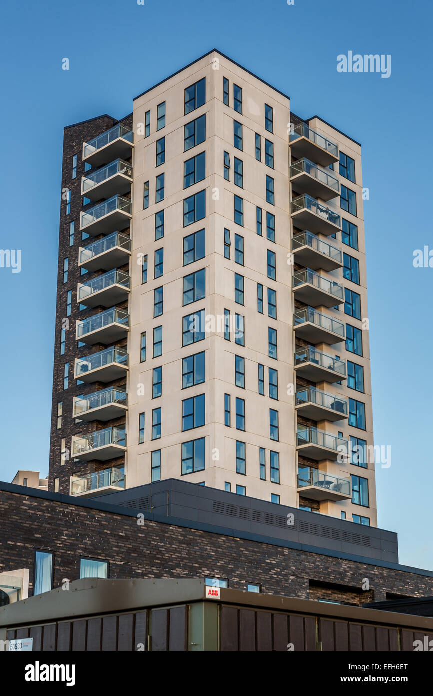 Nouveaux appartements modernes, Amager Strandpark, Copenhague, Danemark Banque D'Images