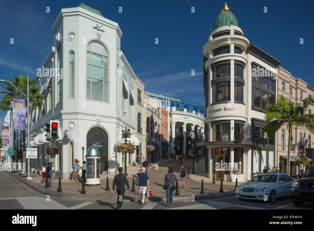 Centre commercial VIA RODEO RODEO DRIVE BEVERLY HILLS LOS ANGELES CALIFORNIA USA Banque D'Images