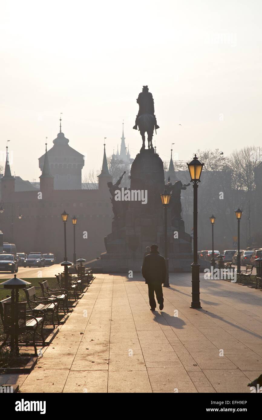 Place Matejko, Cracovie, Pologne, Europe Banque D'Images