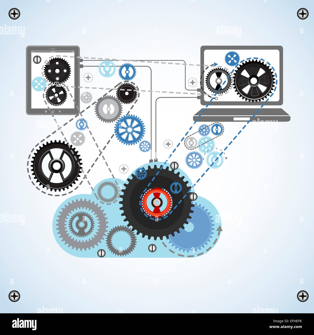 Vecteur de communication, Cloud Banque D'Images