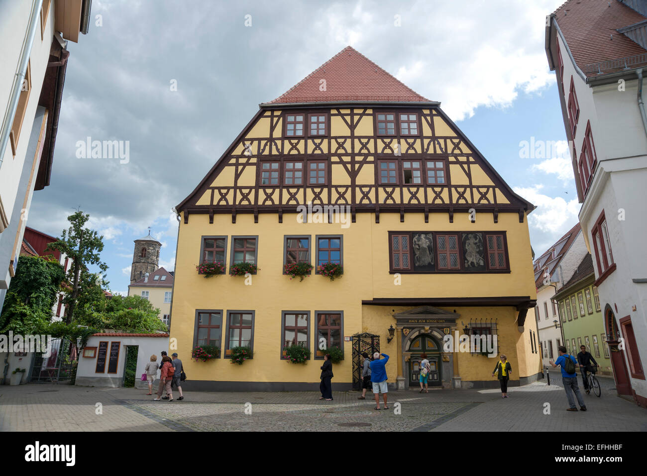 Haus zum Sonneborn- aujourd'hui, la maison et le bureau du registre de mariage, Erfurt, capitale de la Thuringe, Allemagne, Europe. Banque D'Images