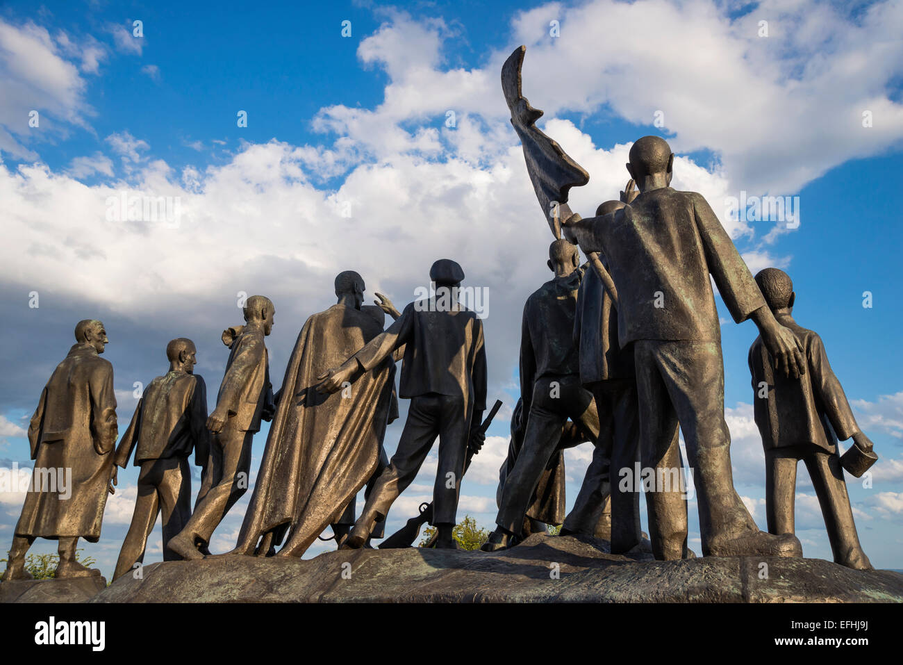 Sculptures.Buchenwald memorial et musée et exposition permanente, Ettersberg près de Weimar, Allemagne, Europe, Banque D'Images