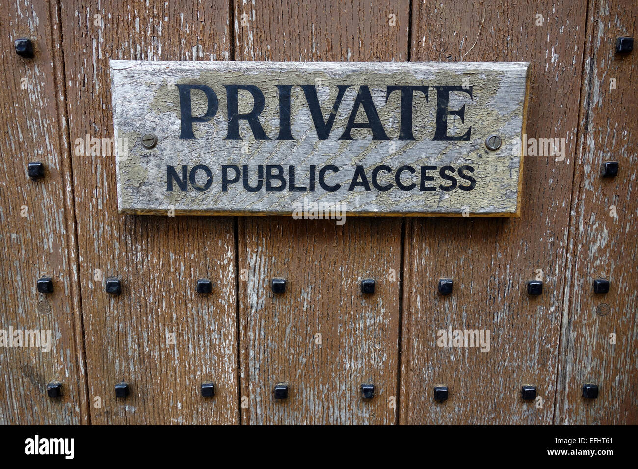 Secteur, aucun signe d'accès public, la Grande-Bretagne, Royaume-Uni Banque D'Images