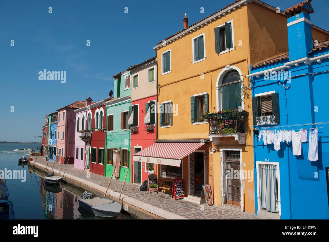 Maisons colorées de Burano, Burano, Venise, Venise, Italie, Europe Banque D'Images