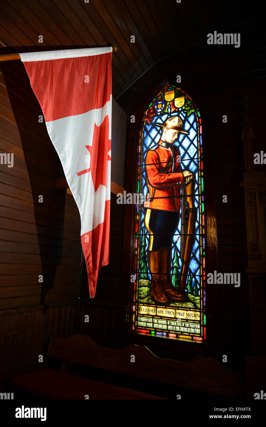 L'intérieur de la chapelle, à la Gendarmerie royale du Canada, GRC Division Dépôt de la GRC à Regina, Saskatchewan, Canada Banque D'Images