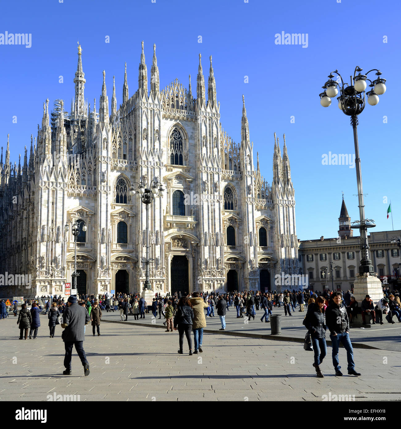 Cathédrale, la cathédrale de Milan, Il Duomo, la cathédrale de Milan, Italie Banque D'Images