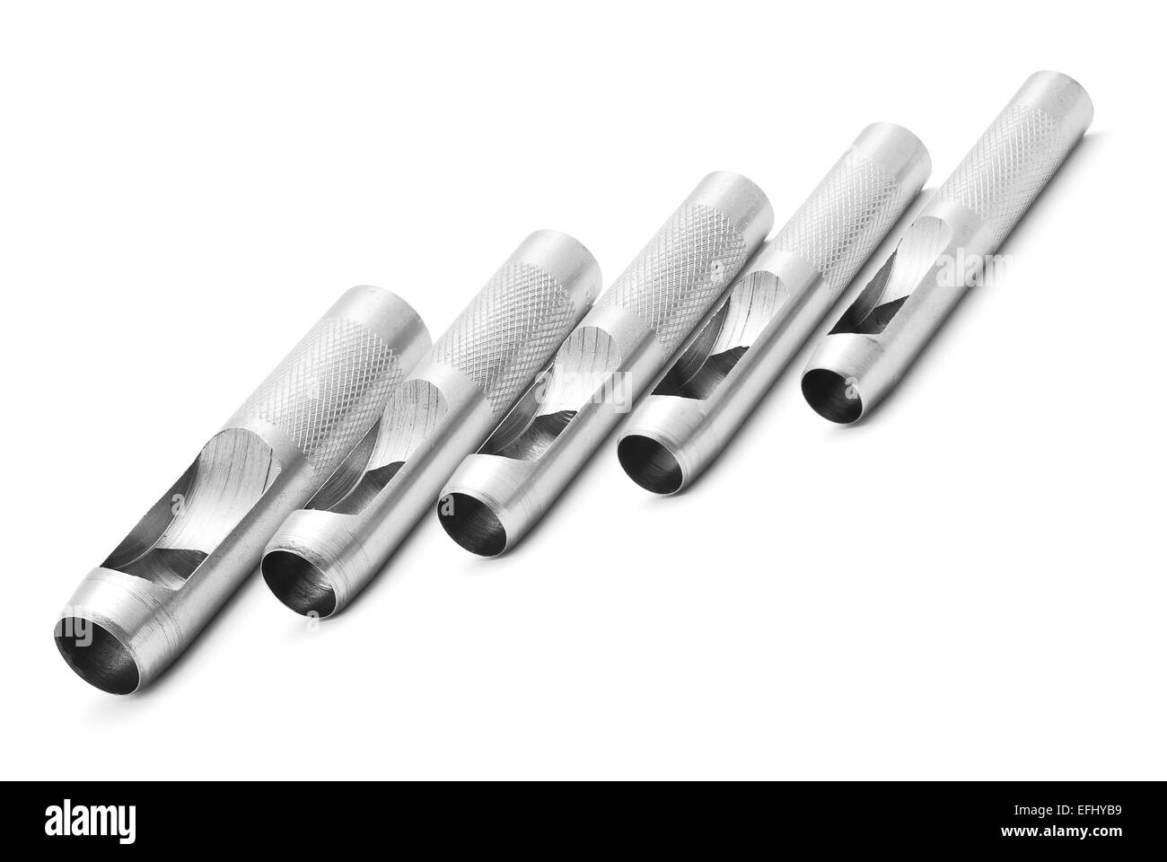 Poinçon creux on white Banque D'Images