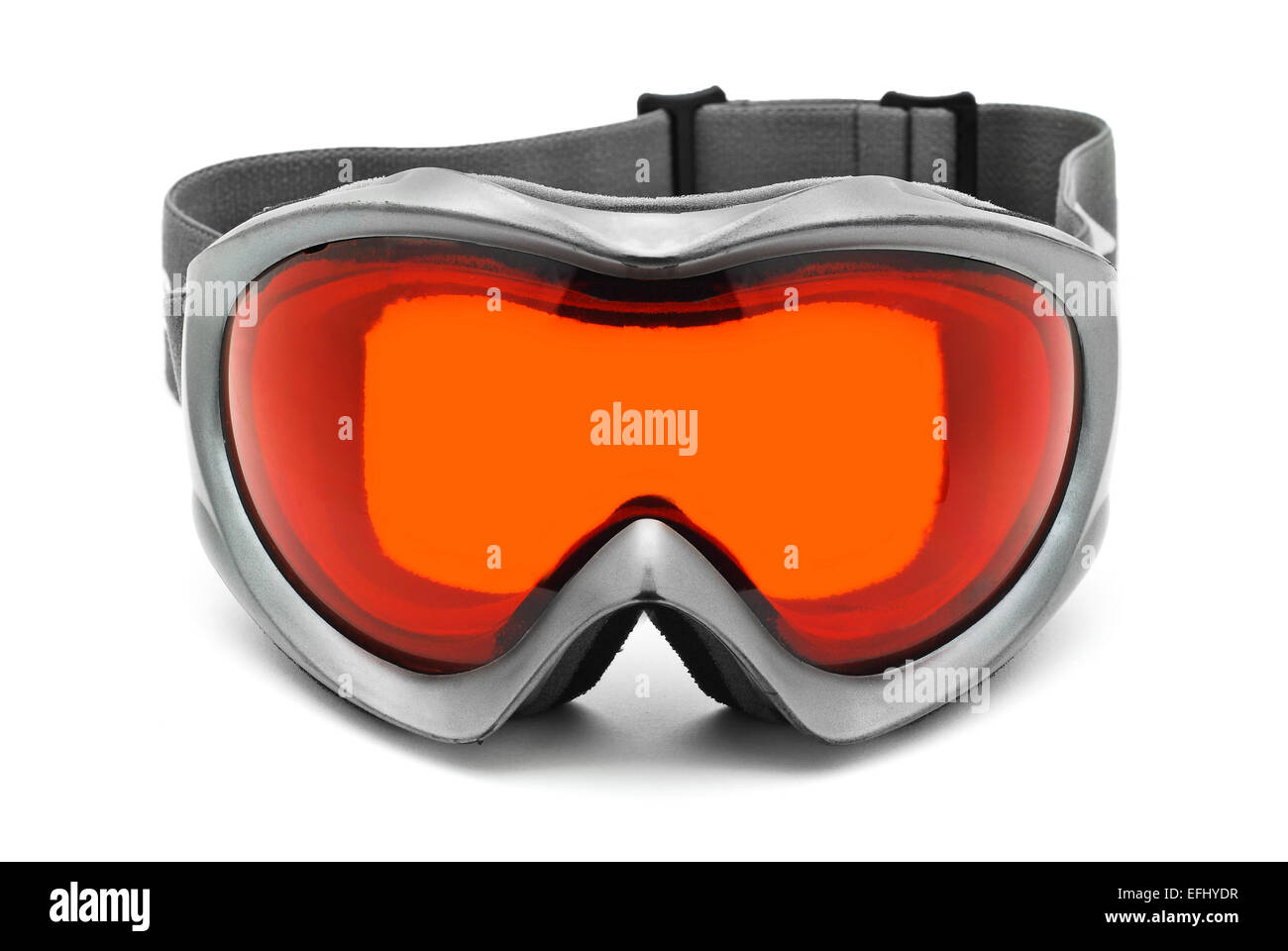 Sport d'hiver ski glasses on white Banque D'Images