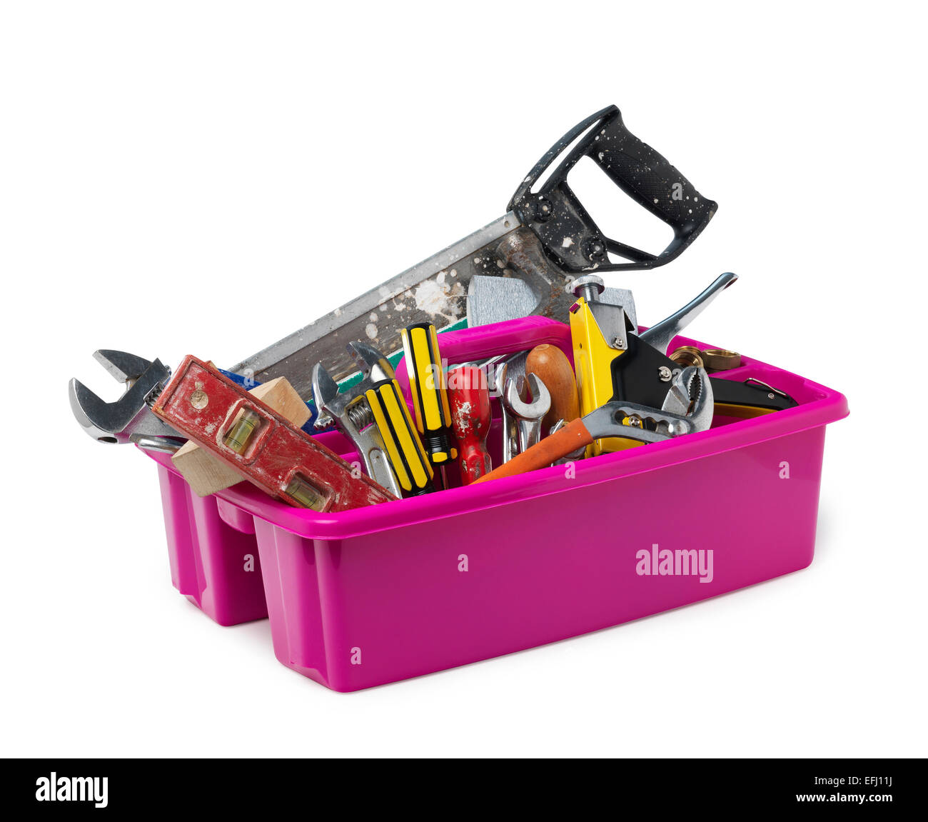 Caddy rempli d'outils de travail Banque D'Images