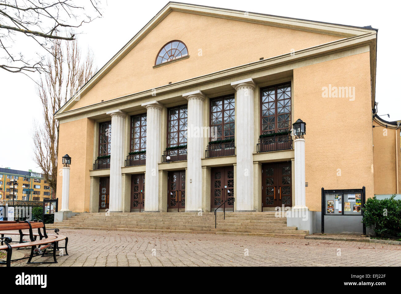 Vue extérieure et entrée à Lorensbergsteatern un vieux bâtiment du théâtre suédois de renommée mondiale à Göteborg, Suède modèle libération : N° des biens : Non. Banque D'Images
