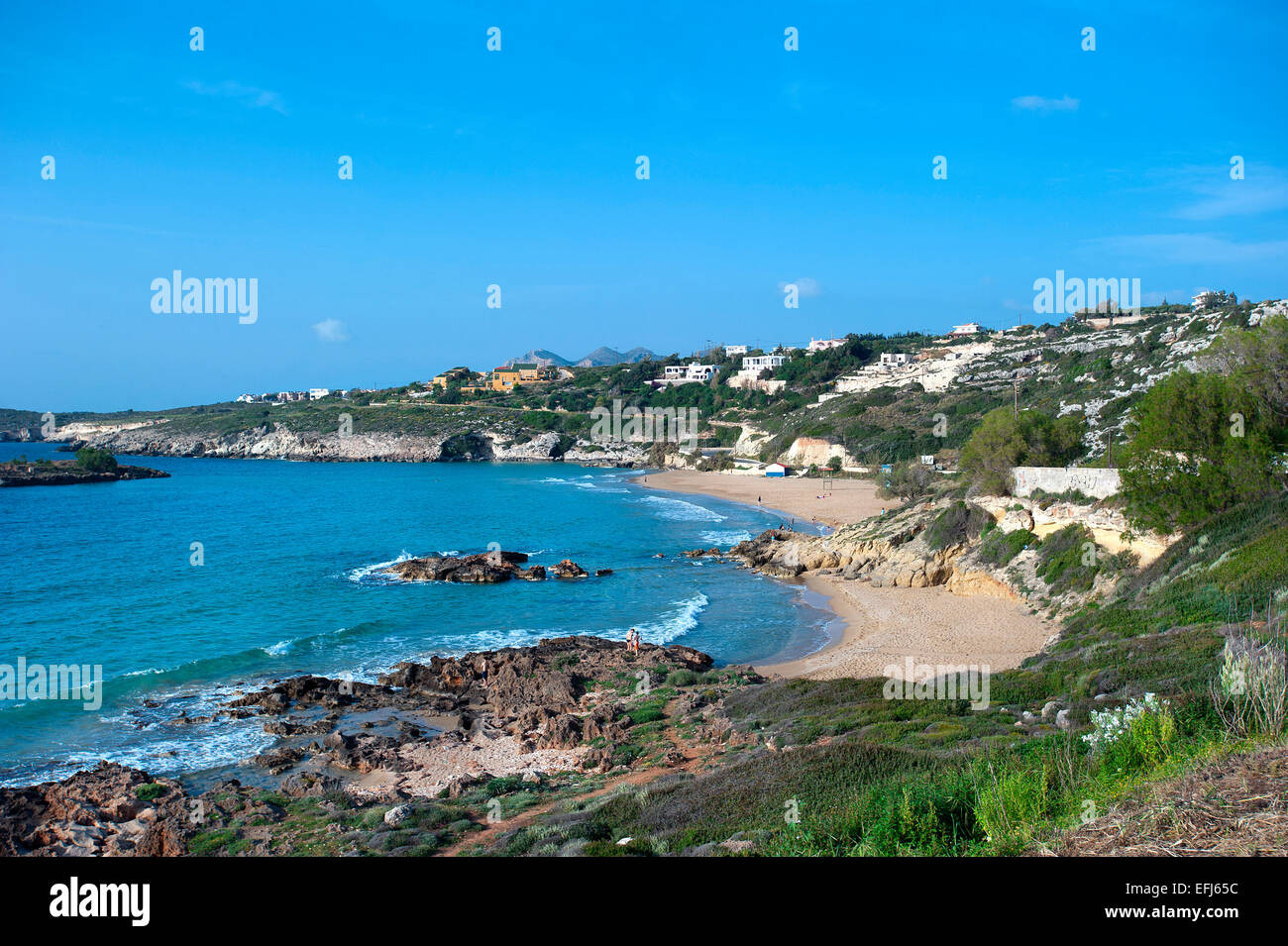 Plage de Kalathas, Akrotiri, Chania, Crète, Grèce Banque D'Images