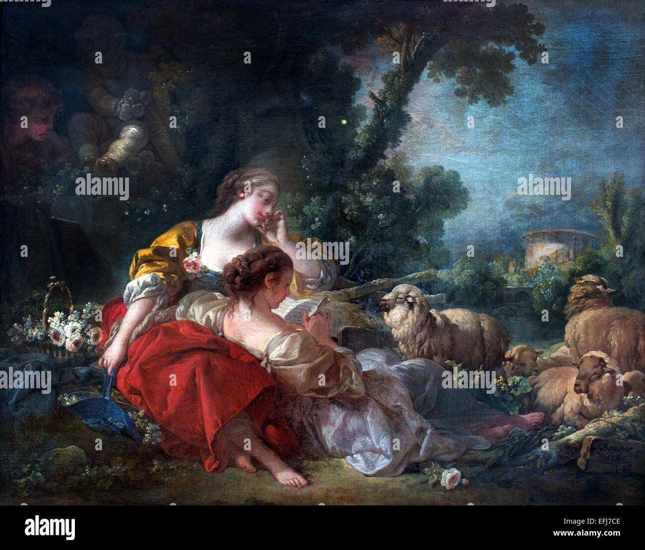 Deux bergères 1760 François Boucher 1703-1770 Français France Banque D'Images