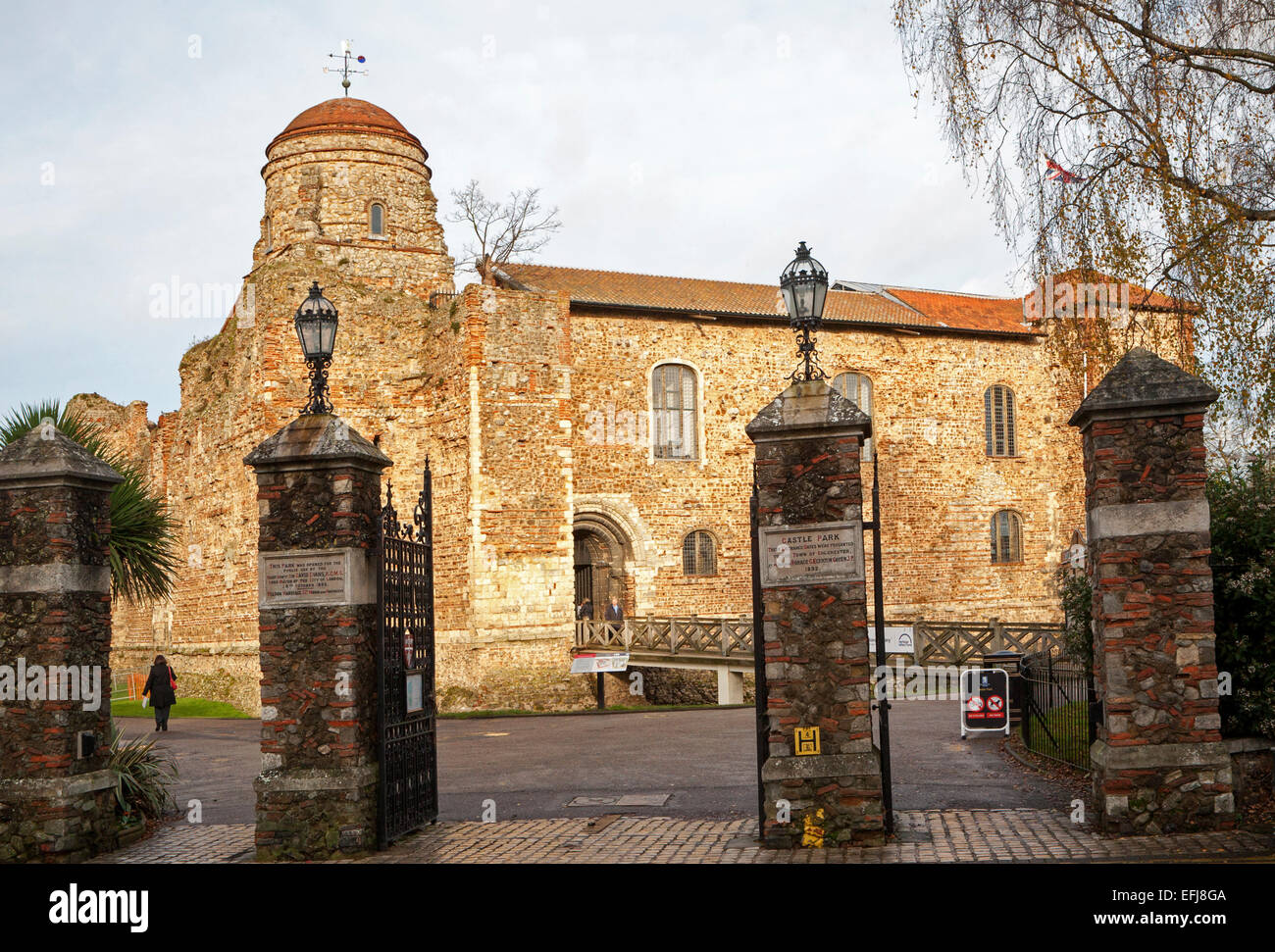 L'historique château normand, Colchester, Essex, England, UK Banque D'Images