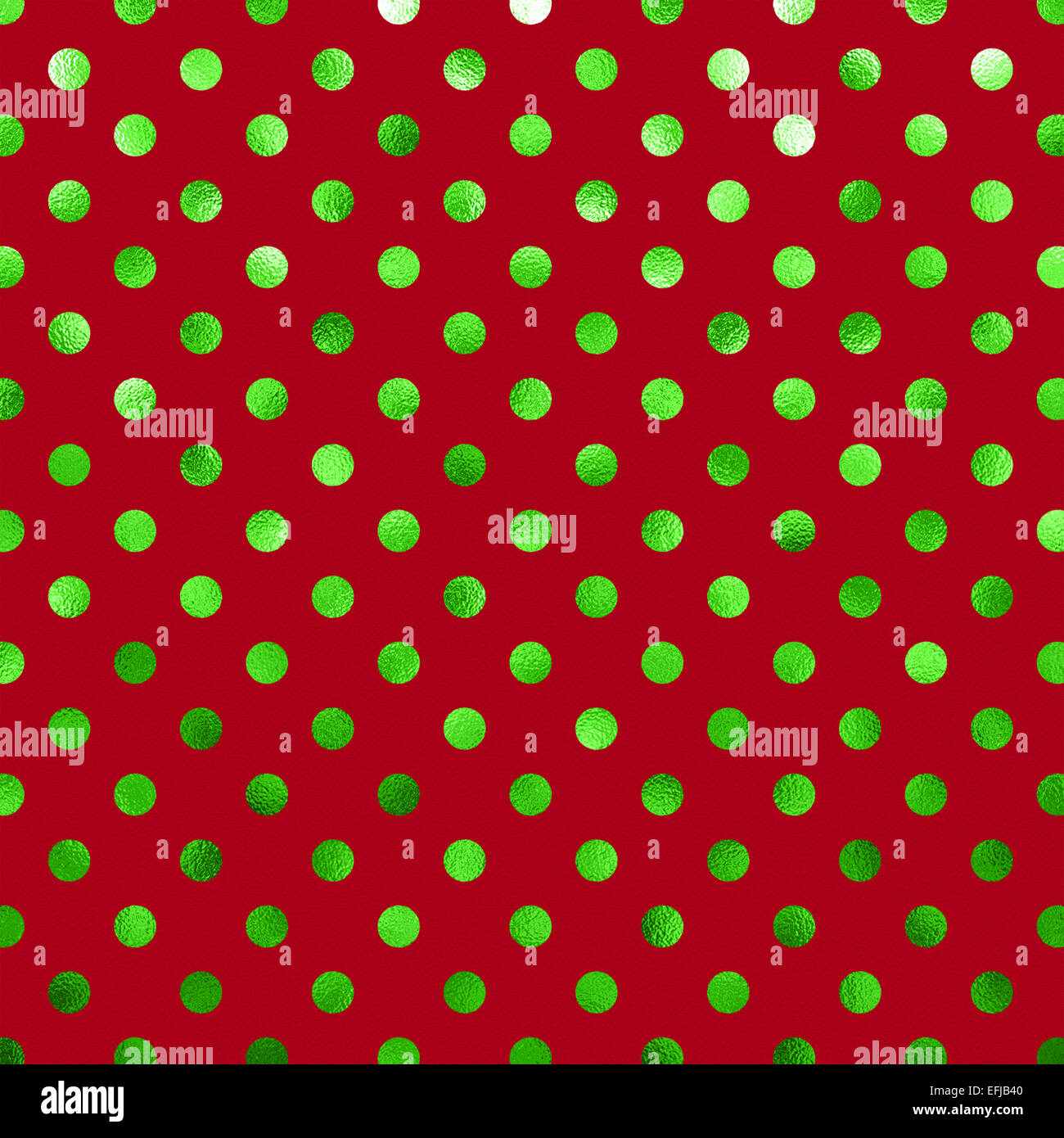 Noël rouge vert feuille métallique motif à pois Swiss Dots papier texture fond couleur Banque D'Images