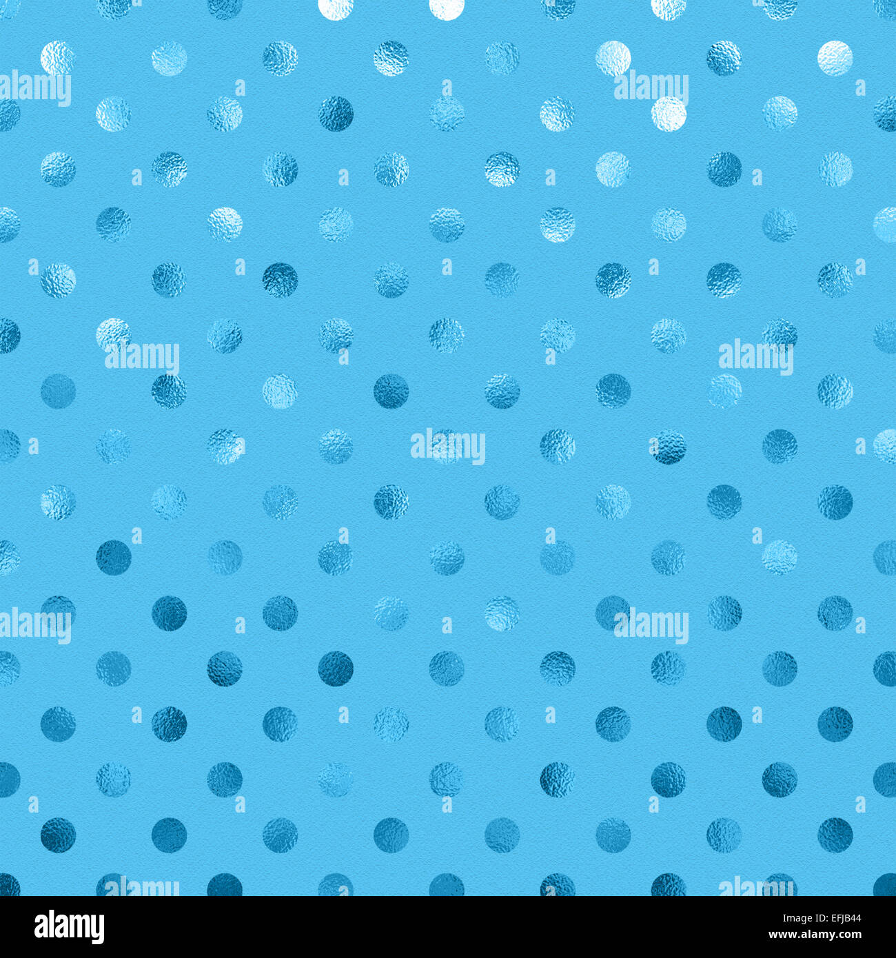 Feuille métallique bleu motif à pois Swiss Dots papier texture fond couleur Banque D'Images