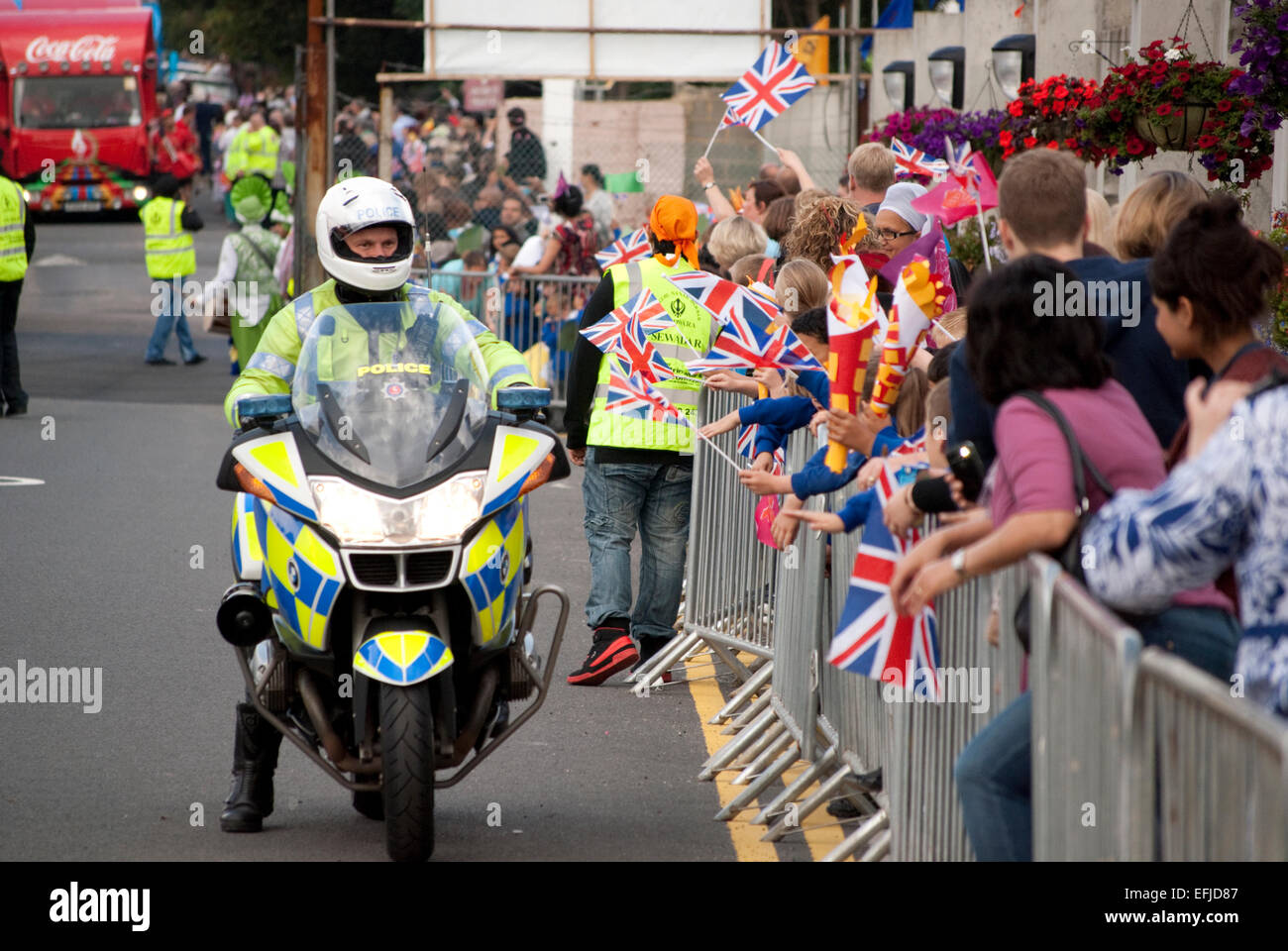 La torche olympique viennent à Gravesend le 20 juillet 2012. Il a visité le gourou Nanak Gurwara à Gravesend où elle a été adoptée à partir d'un Banque D'Images