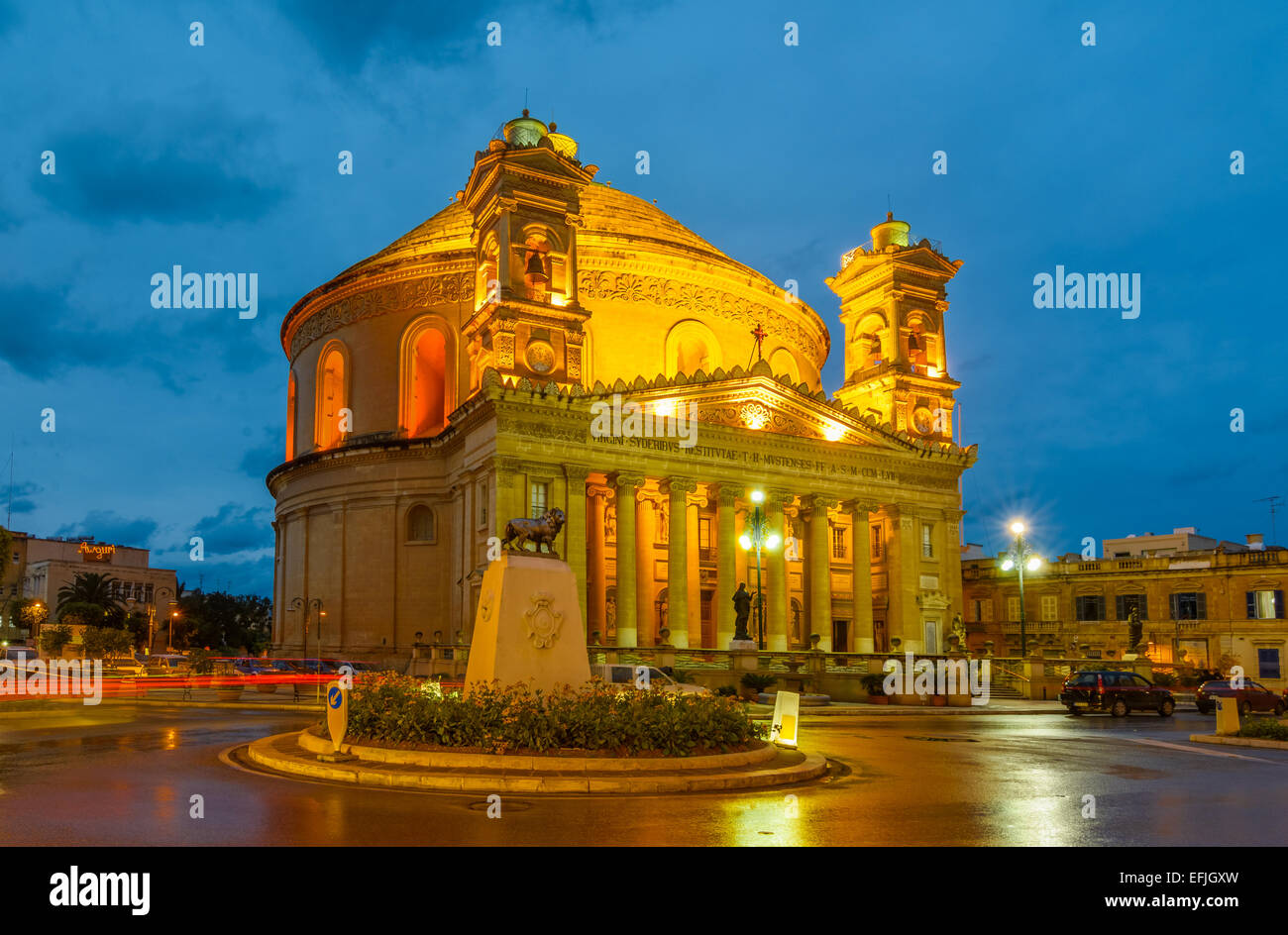 La célèbre église St Mary's à London à Malte qu'on appelle parfois la rotonde de Mosta ou le dôme de Mosta. C'est la troisième plus grande Banque D'Images