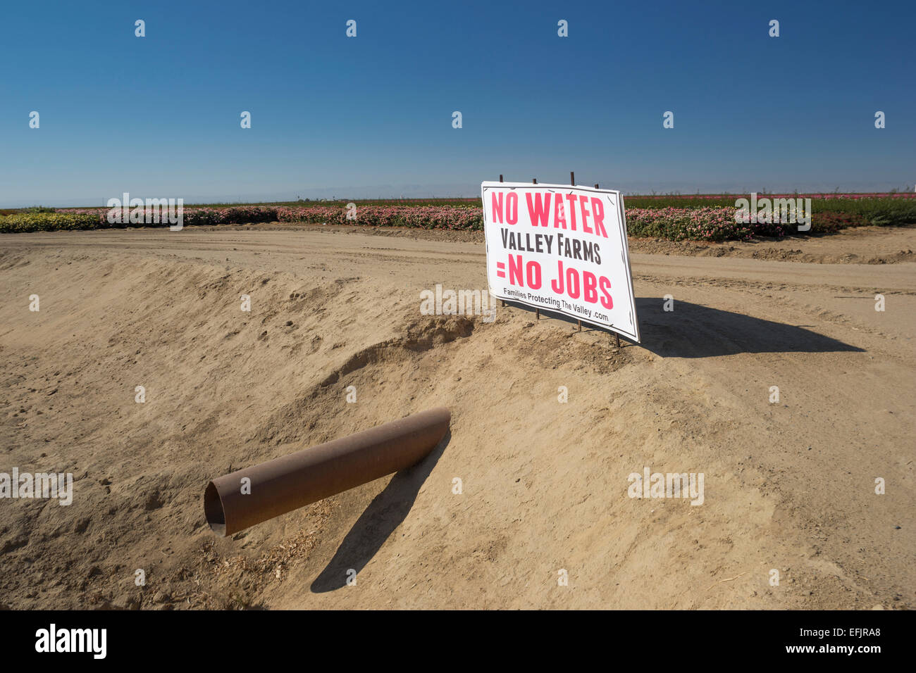 Pas d'eau PAS D'EMPLOIS SIGNER WASCO CENTRAL VALLEY CALIFORNIA USA Banque D'Images