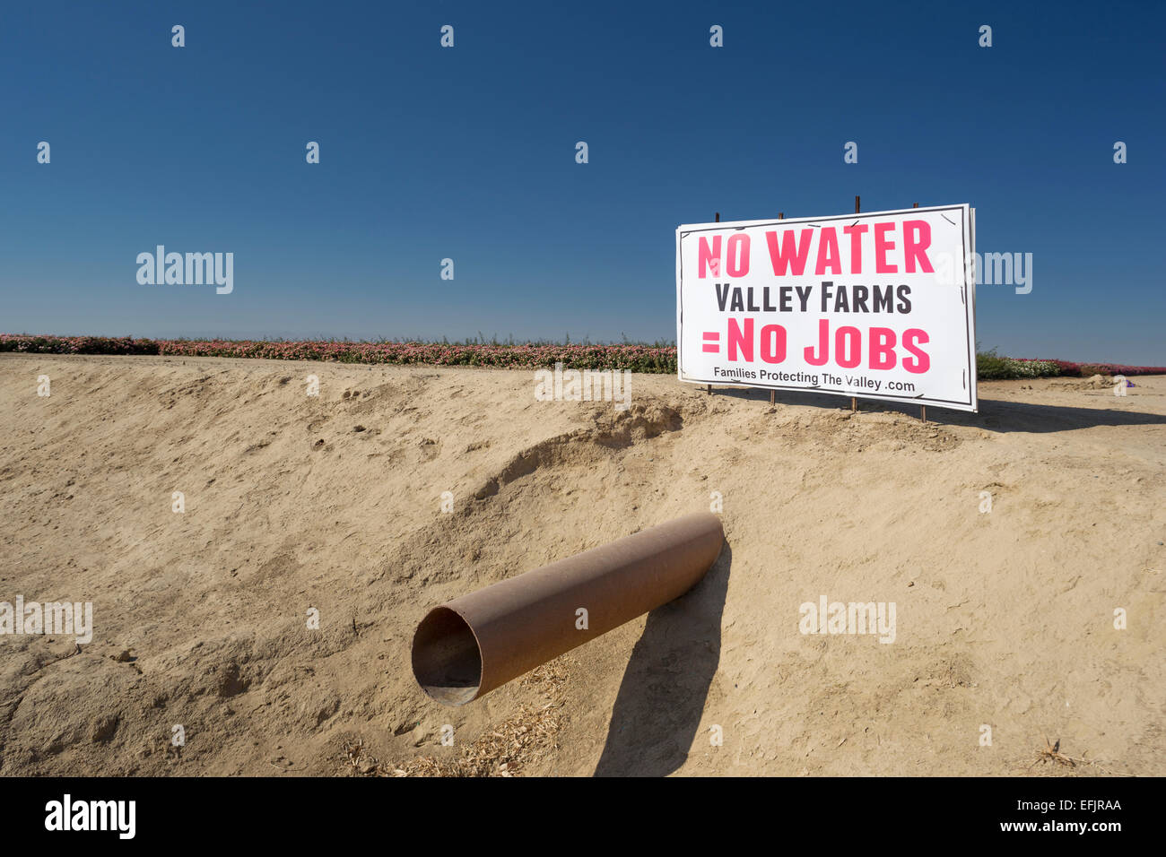 Pas d'eau PAS D'EMPLOIS SIGNER WASCO CENTRAL VALLEY CALIFORNIA USA Banque D'Images