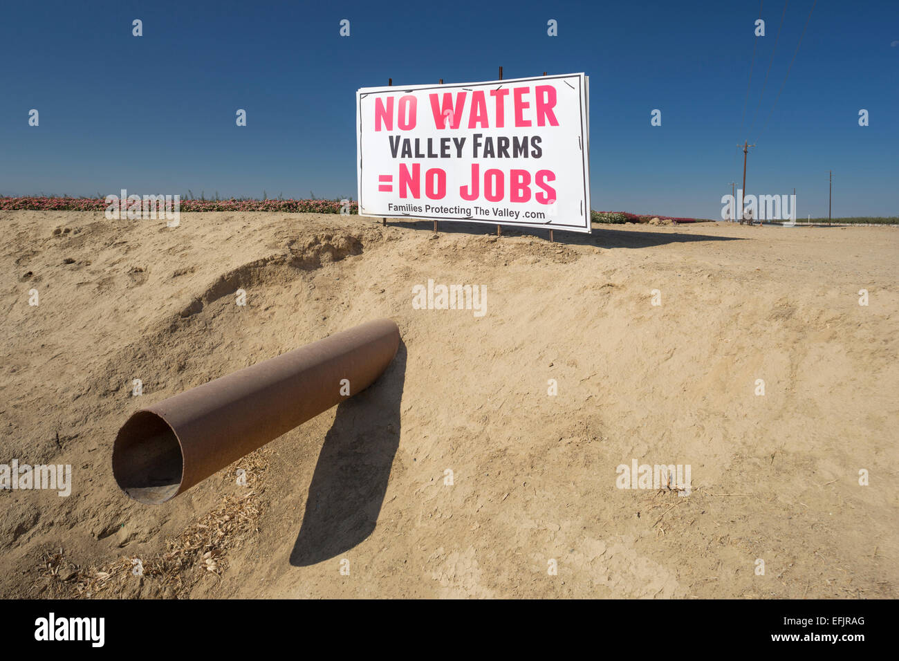 Pas d'eau PAS D'EMPLOIS SIGNER WASCO CENTRAL VALLEY CALIFORNIA USA Banque D'Images