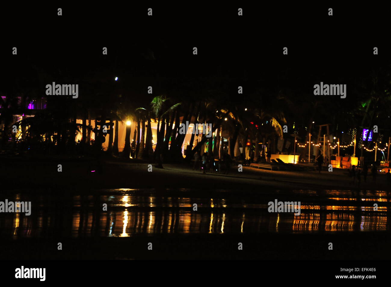 White Beach, Boracay, Philippines. Banque D'Images