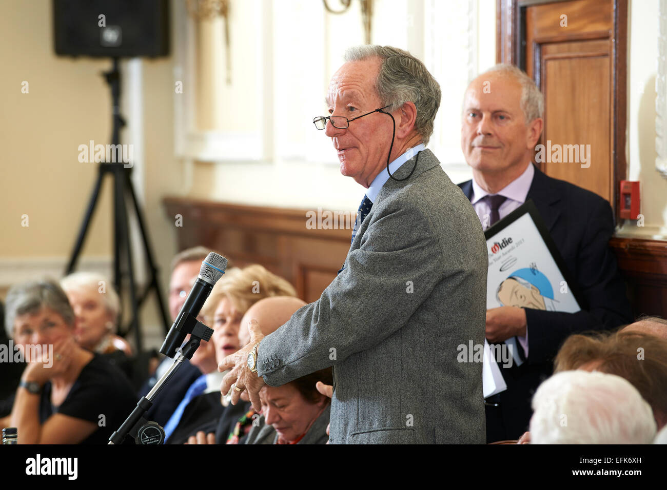 Michael Buerk, Jungle survivant de l'année, l'ancien de l'année 2015 Banque D'Images