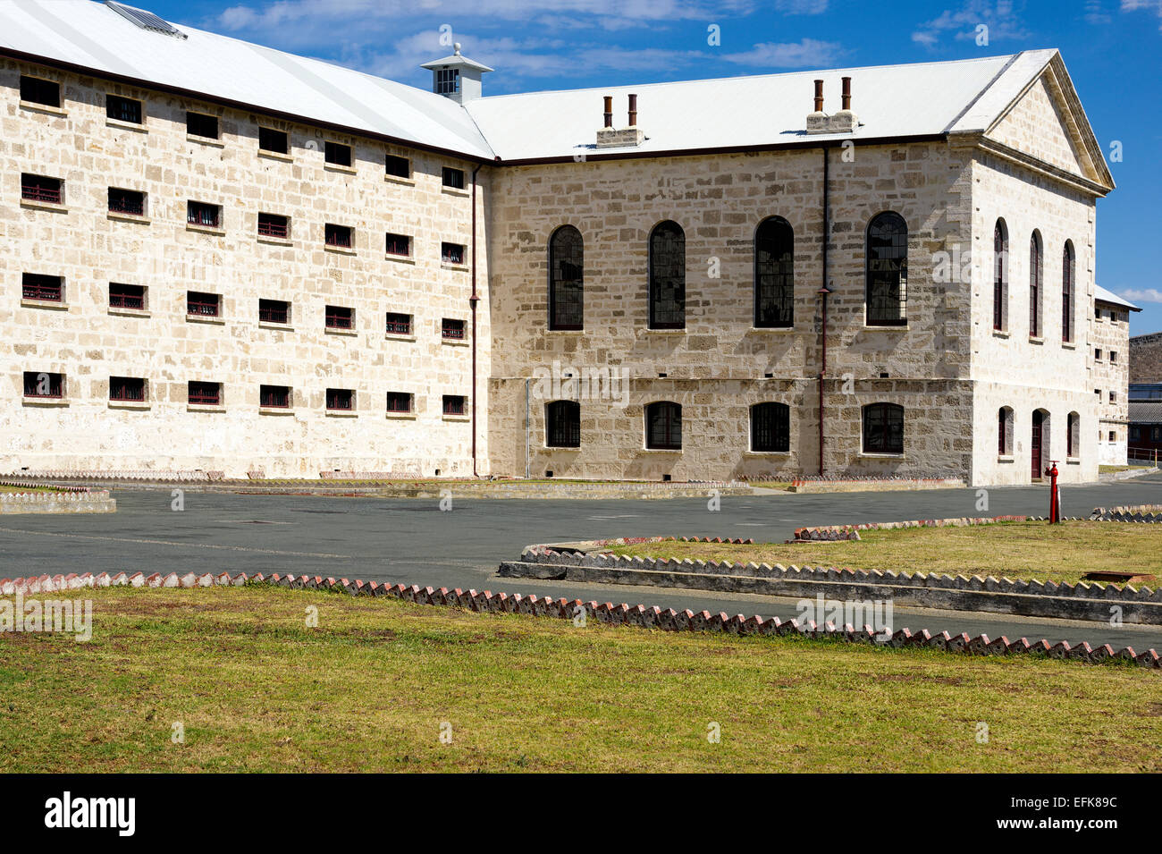 Le bloc principal à Fremantle Prison, Fremantle, Perth, Australie occidentale Banque D'Images