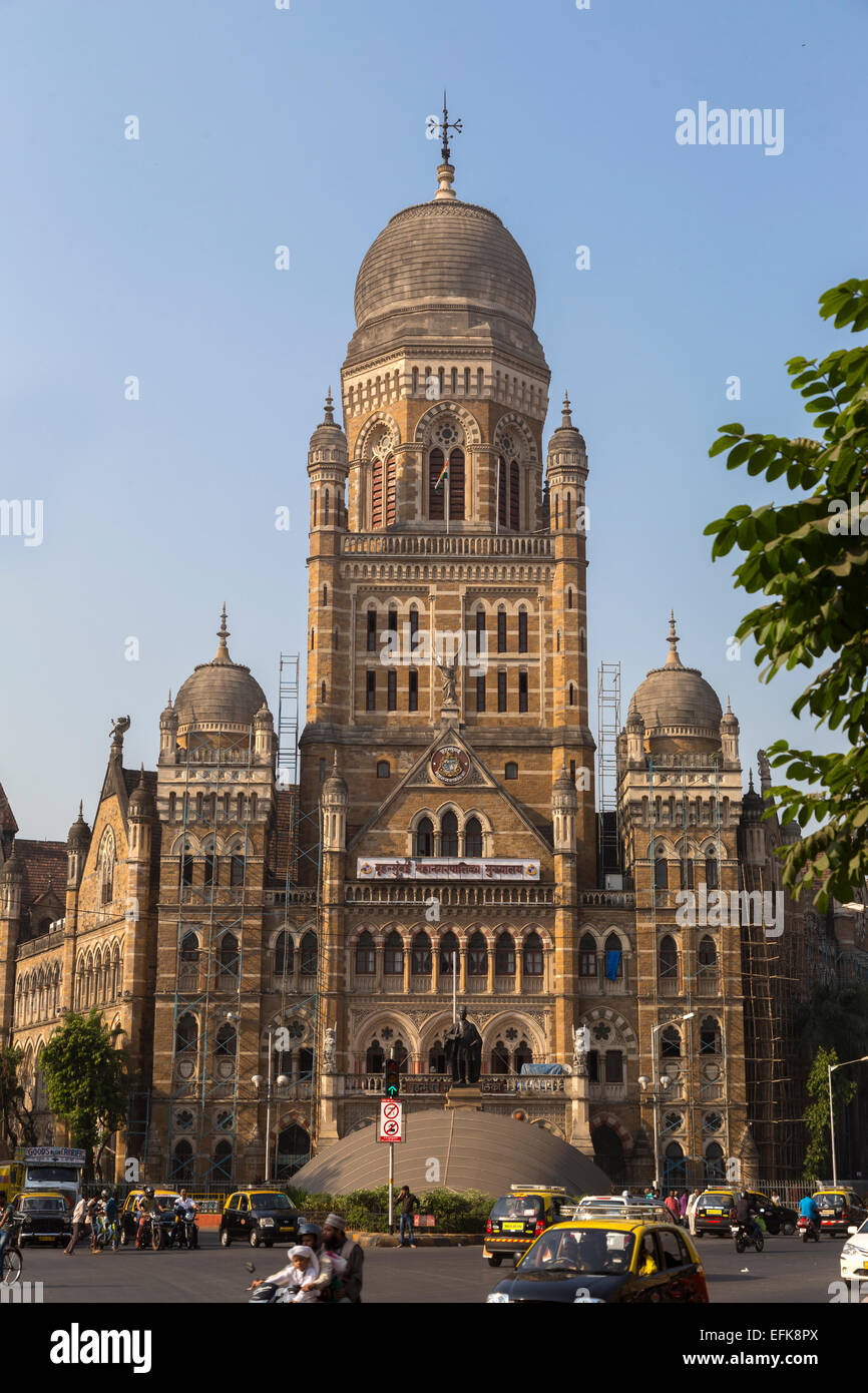 L'Inde, Mumbai, Maharashtra, Bâtiment Municipal Corporation Banque D'Images