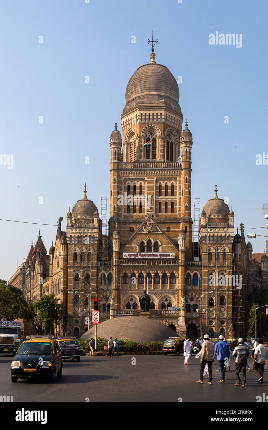 L'Inde, Mumbai, Maharashtra, Bâtiment Municipal Corporation Banque D'Images