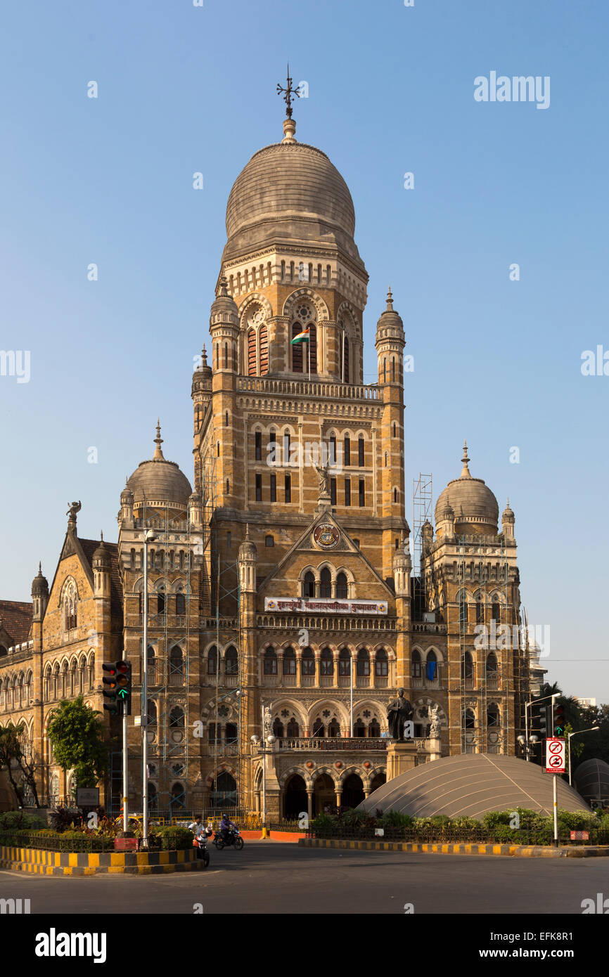 L'Inde, Mumbai, Maharashtra, Bâtiment Municipal Corporation Banque D'Images