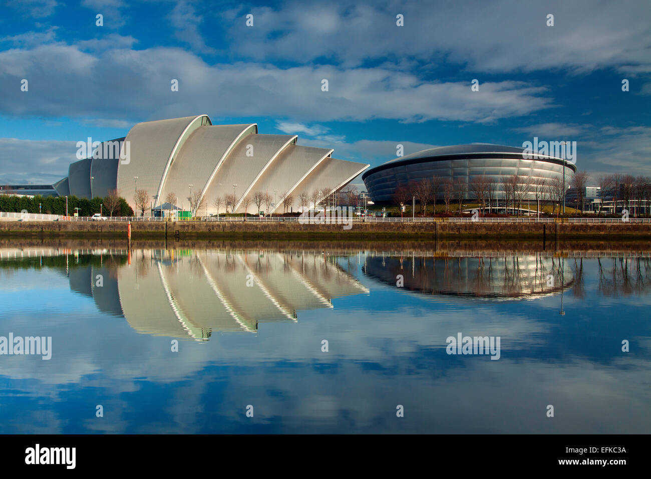 L'Armadillo, la SSE Hydro et la rivière Clyde, Pacific Quay, Glasgow Banque D'Images