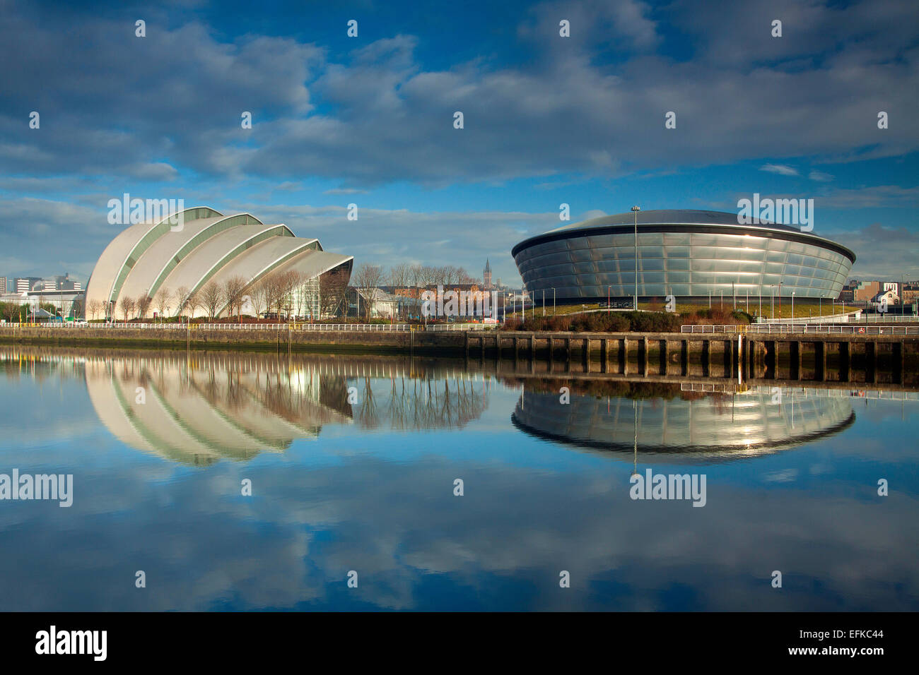 L'Armadillo, la SSE Hydro et la rivière Clyde, Pacific Quay, Glasgow Banque D'Images