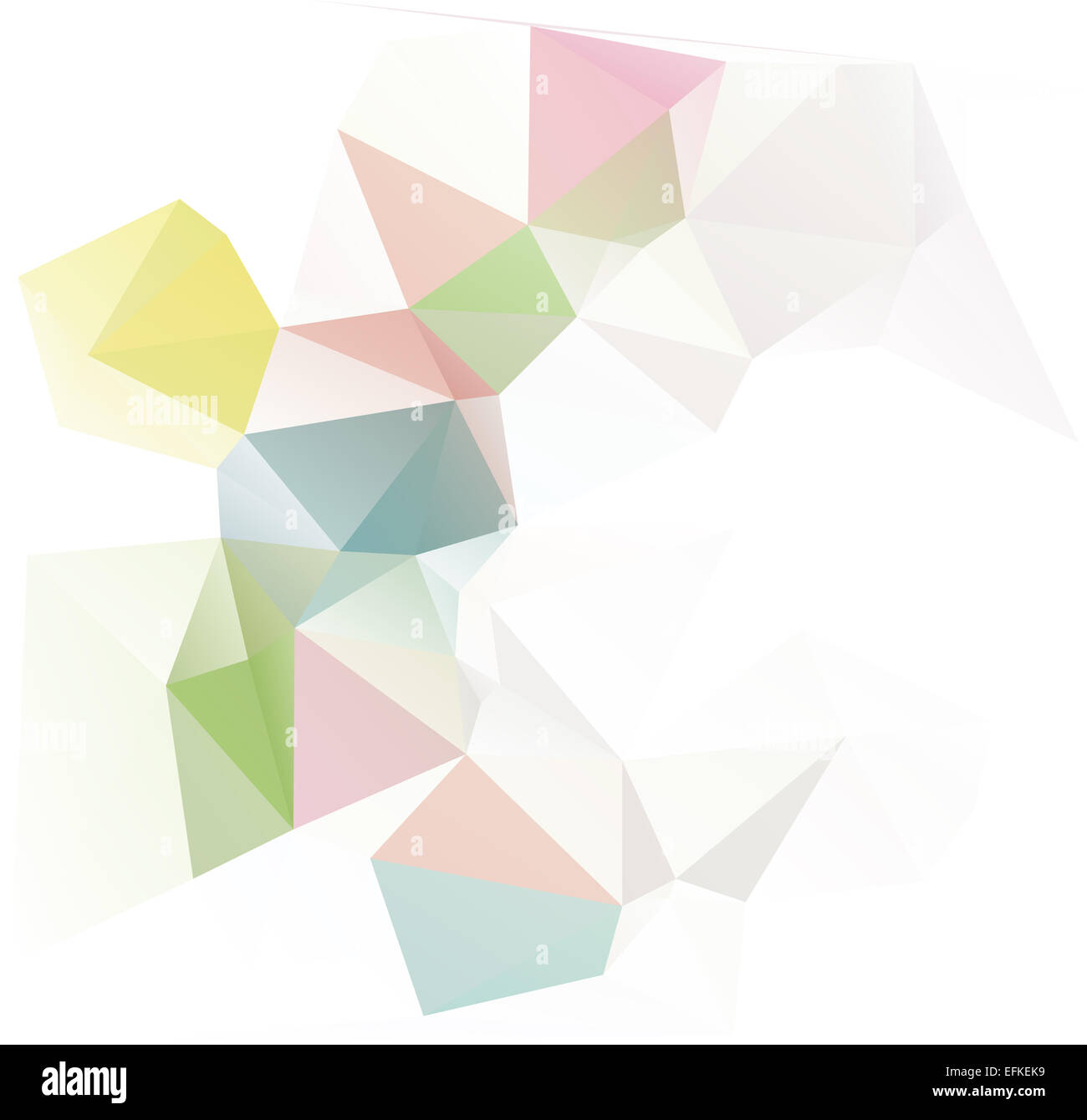 Polygone avec pastel géométrique triangle forme paramétrique Banque D'Images