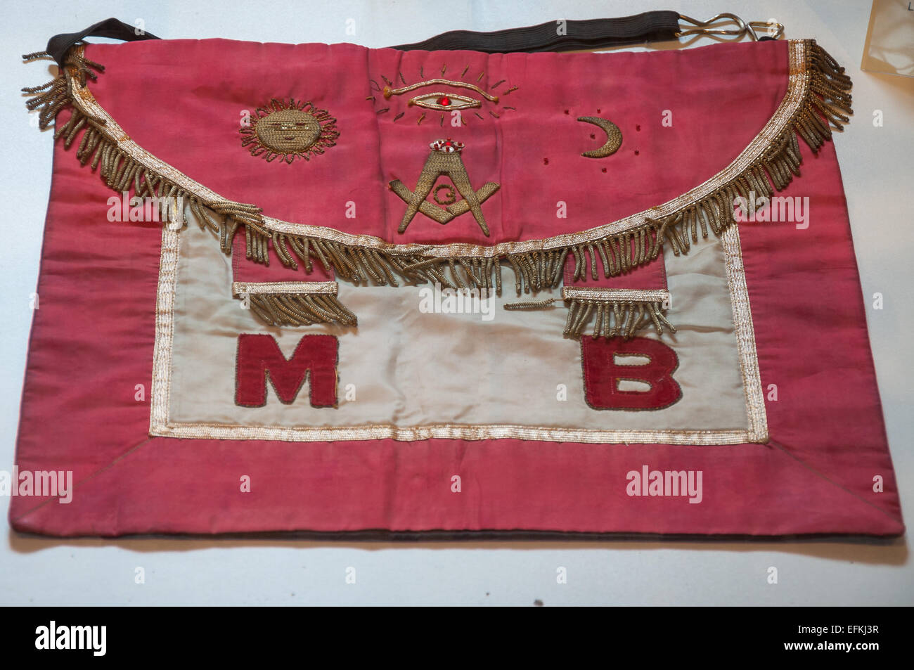 Signe de sac appelé franc-maçon cagliostro à San Leo italie Banque D'Images