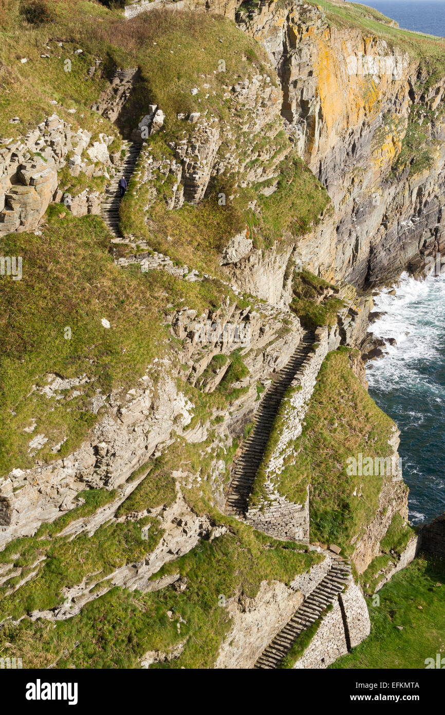 Étapes de Whaligoe Banque D'Images